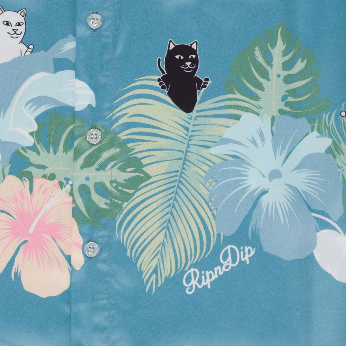 RIPNDIP Pablo Button Up Shirt - Misty Blue