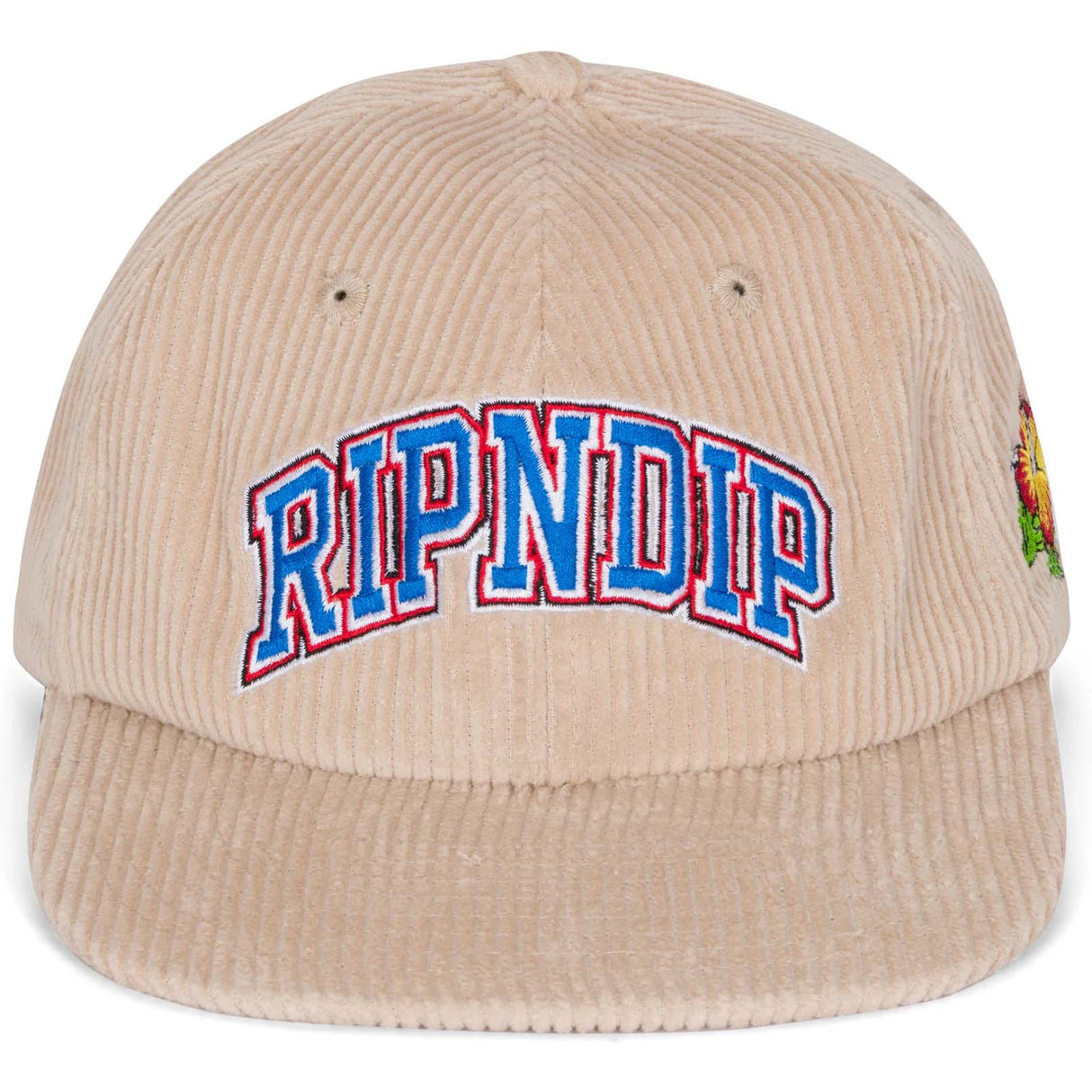 RIPNDIP Summer Friends 6 Panel Corduroy Strapback - Tan