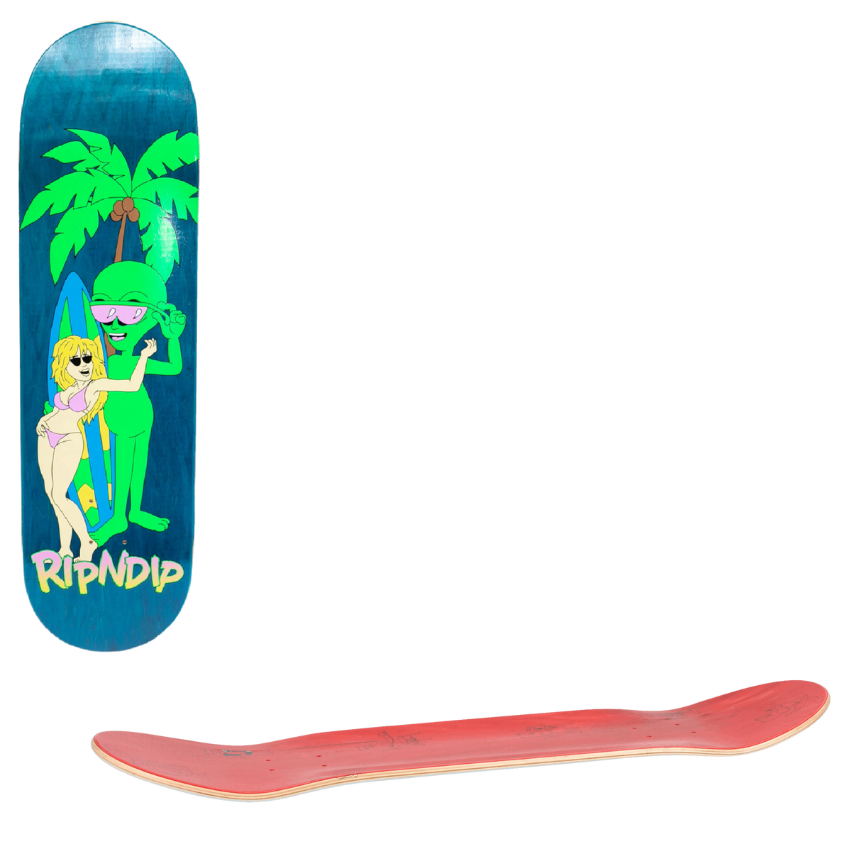 RIPNDIP Beach Boys Skateboard Deck - Aqua 8.25"
