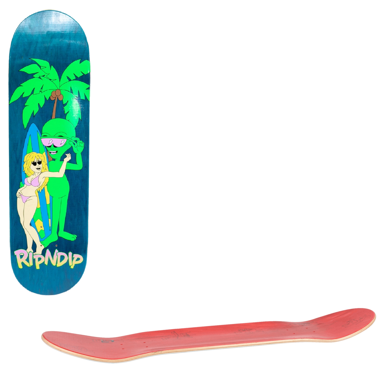 RIPNDIP Beach Boys Skateboard Deck - Aqua 8.25"