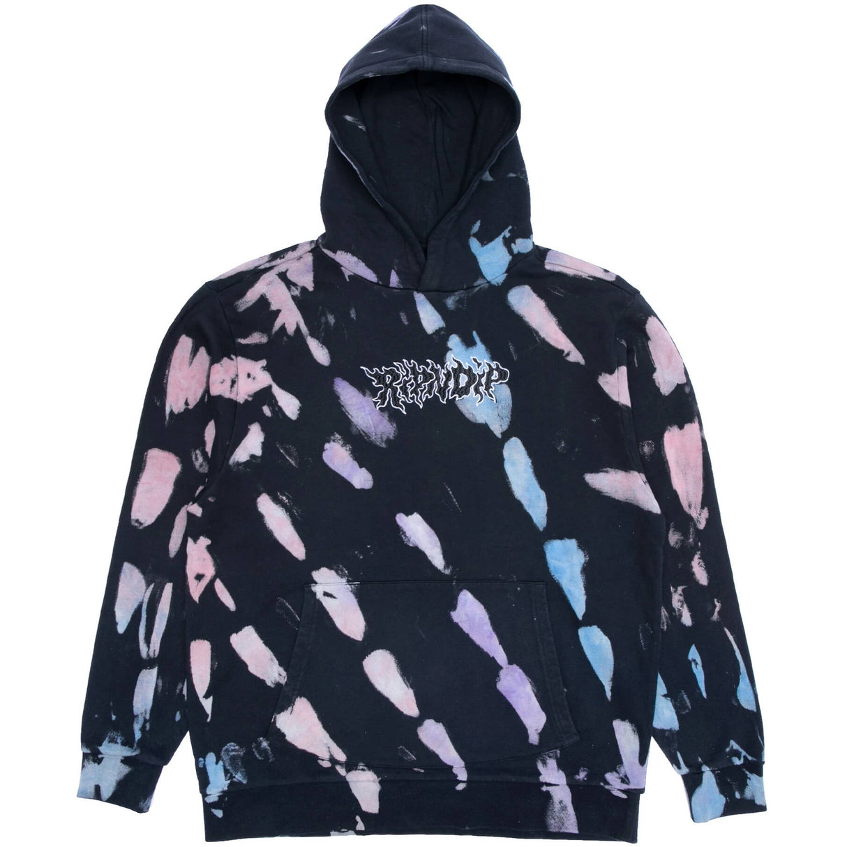 RIPNDIP Blaze Hoodie - Black/Peach/Purple Tie Dye