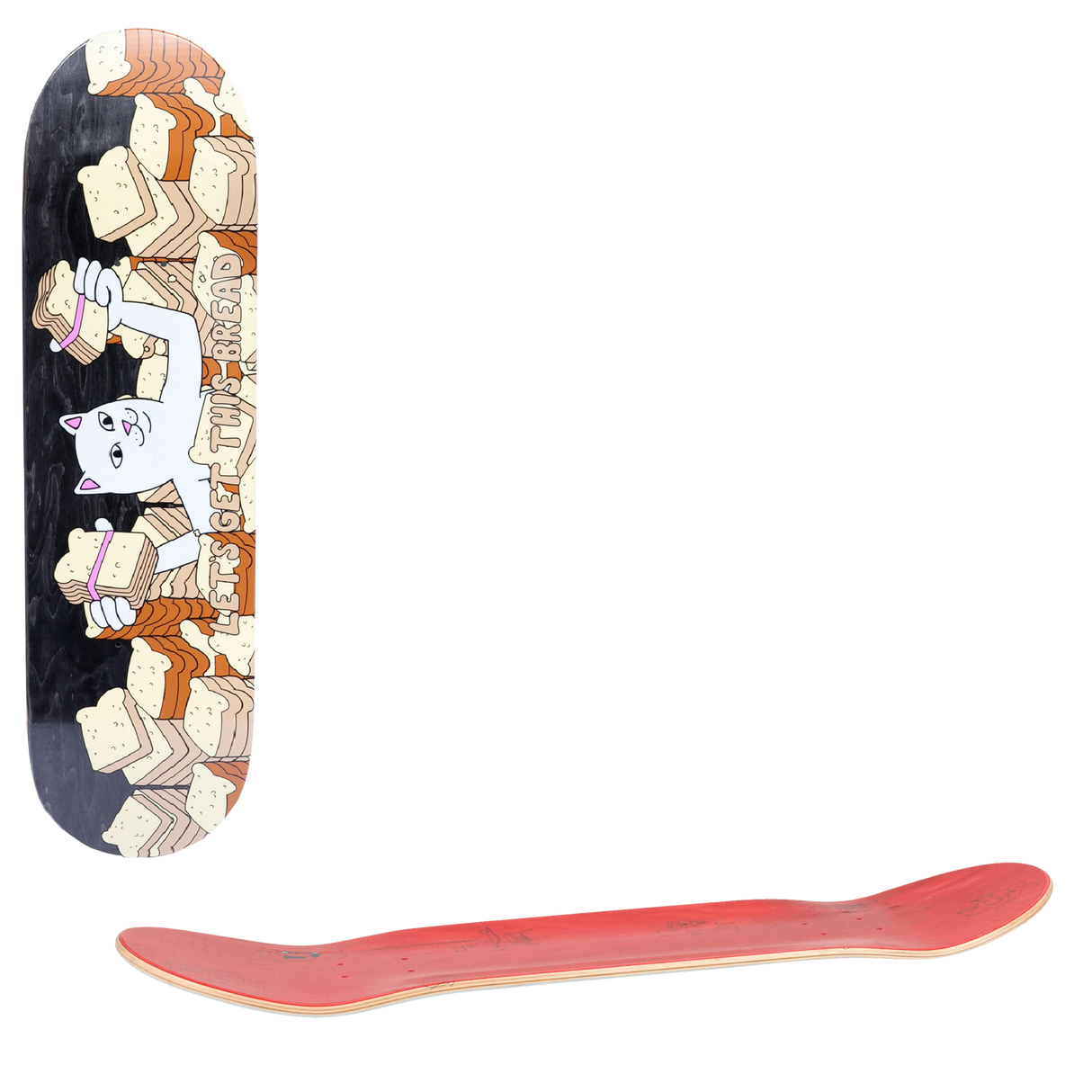 RIPNDIP Gluten Free Skateboard Deck - Black 8"