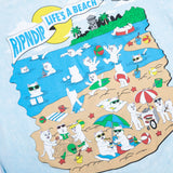 RIPNDIP Lifes A Beach T Shirt - Light Blue Mineral Wash