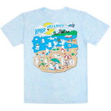 RIPNDIP Lifes A Beach T Shirt - Light Blue Mineral Wash