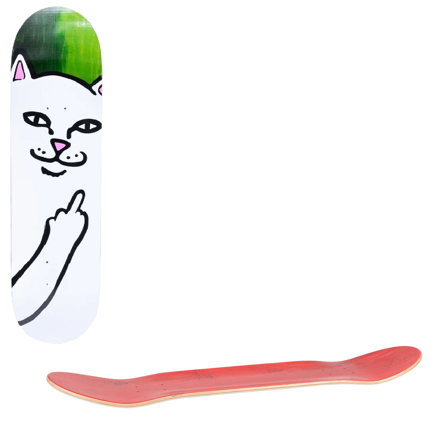 RIPNDIP Lord Nermal Skateboard Deck - Pine/Olive 8"