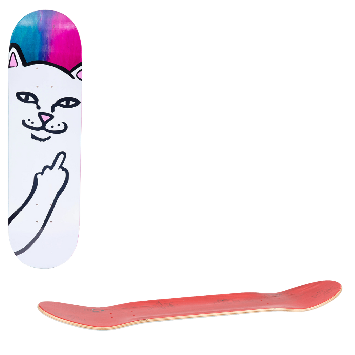 RIPNDIP Lord Nermal Skateboard Deck - Pink/Blue 8.5"