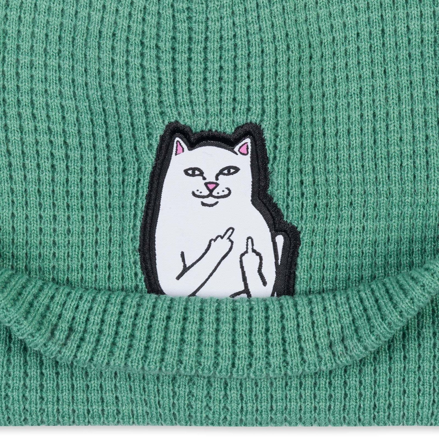 RIPNDIP Lord Nermal Waffle Knit Beanie - Light Pine