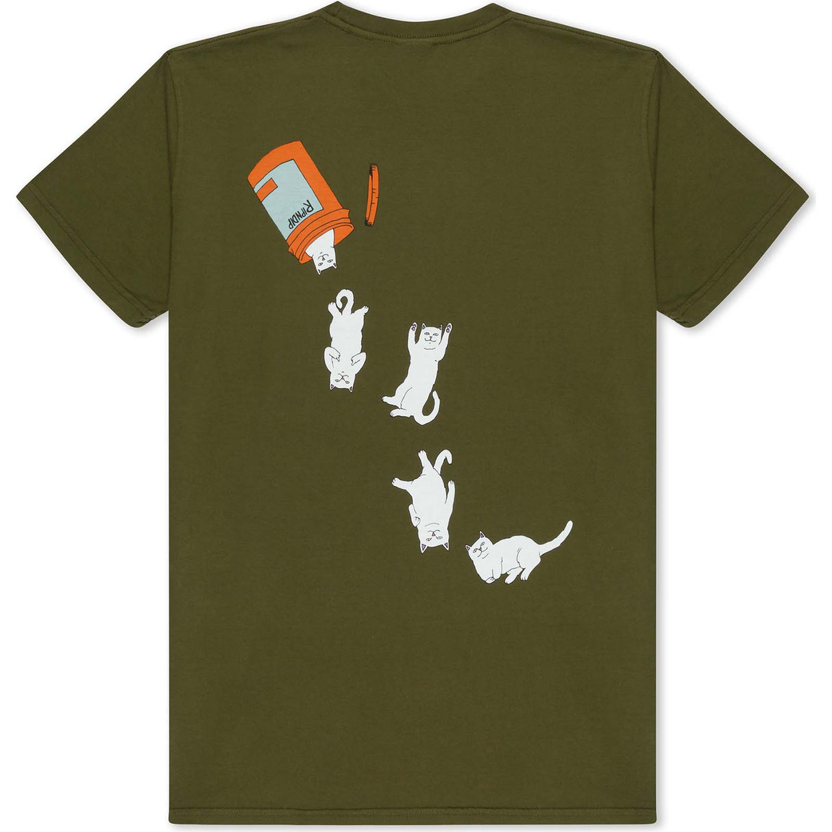 RIPNDIP Nermal Pills T Shirt - Military Green