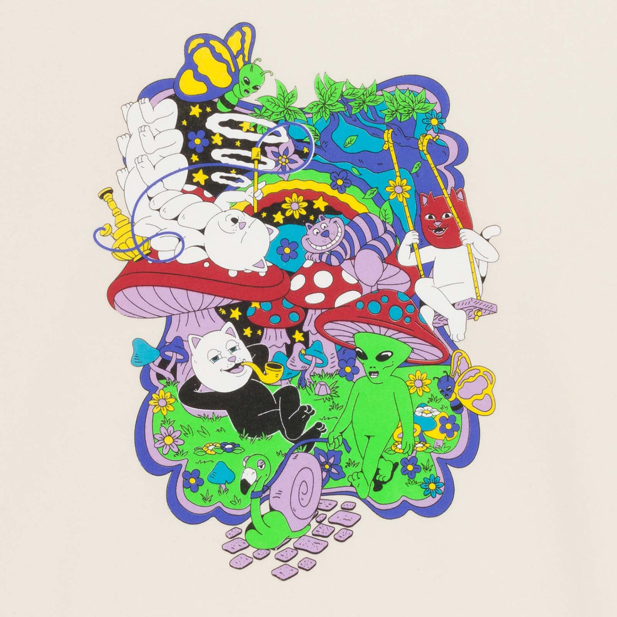 RIPNDIP Rabbit Hole Hoodie - Bone