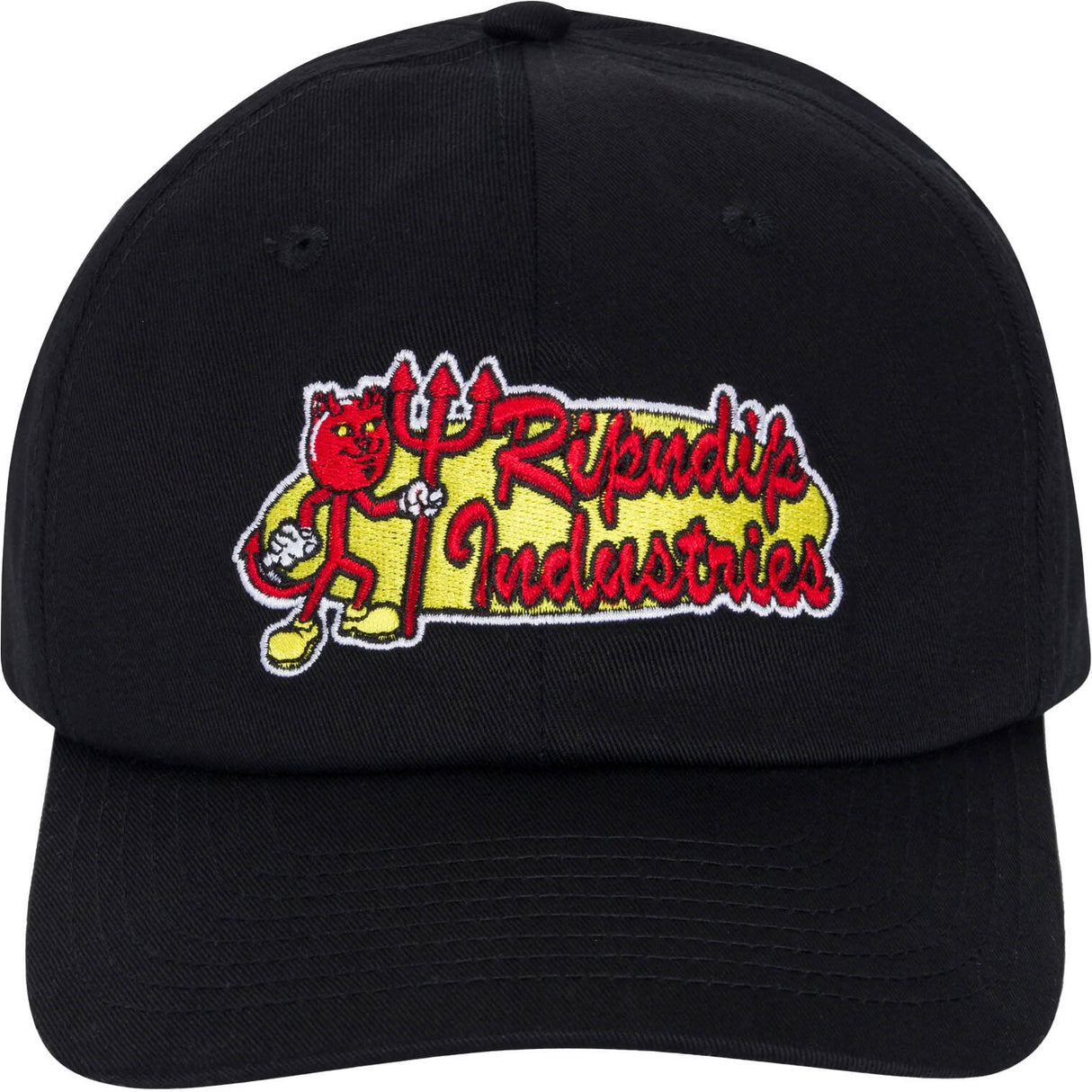RIPNDIP x World Industries 6 Panel Strapback Cap - Black