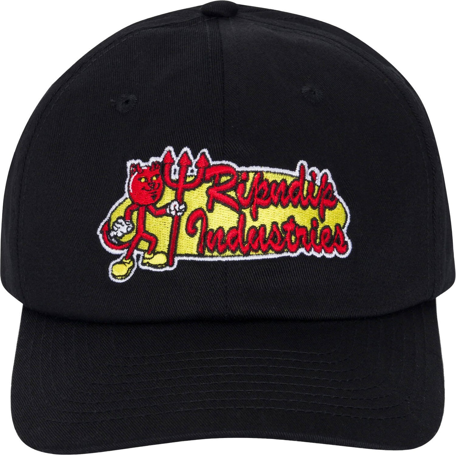 RIPNDIP x World Industries 6 Panel Strapback Cap - Black