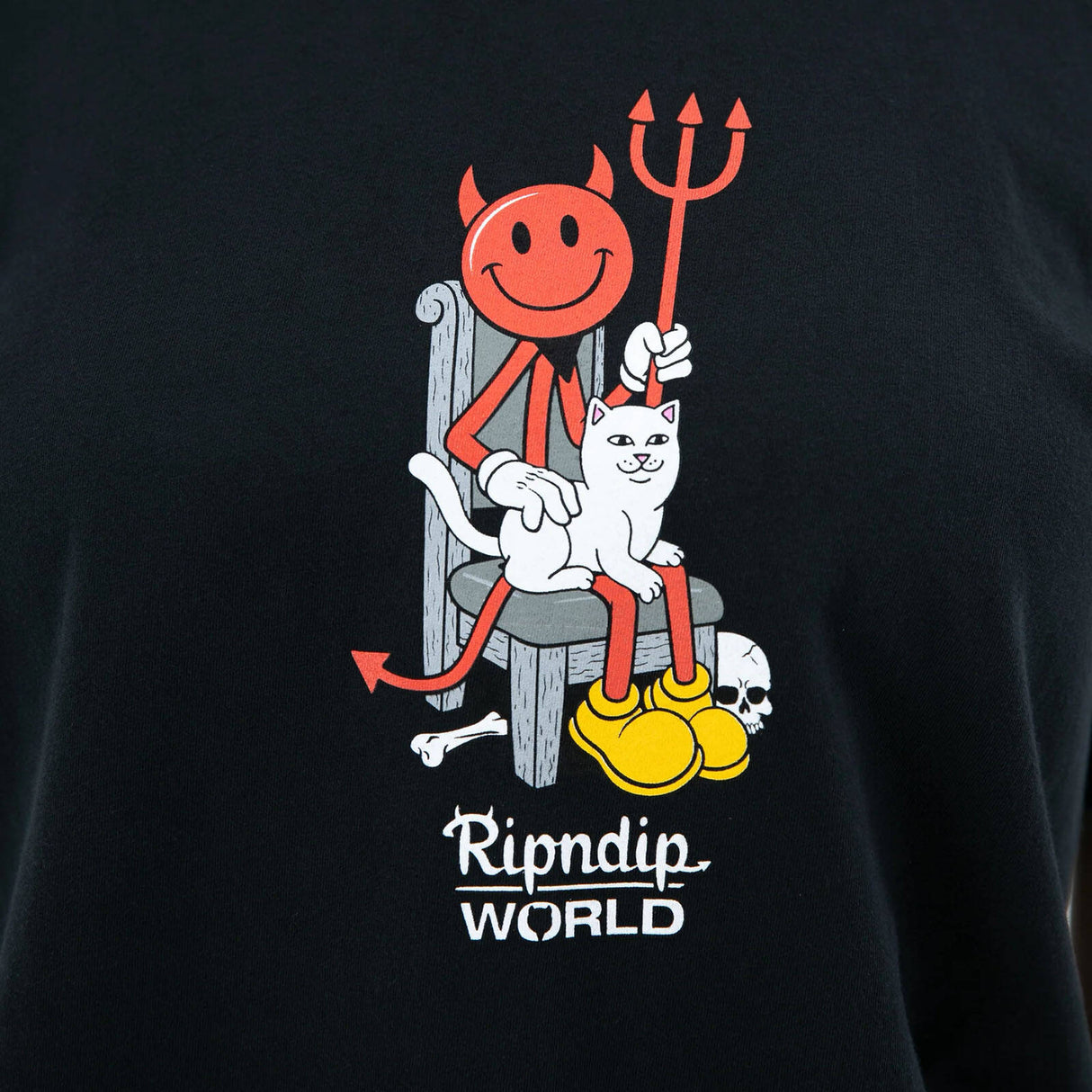 RIPNDIP x World Industries Devilman & Nerm T Shirt - Vintage Black