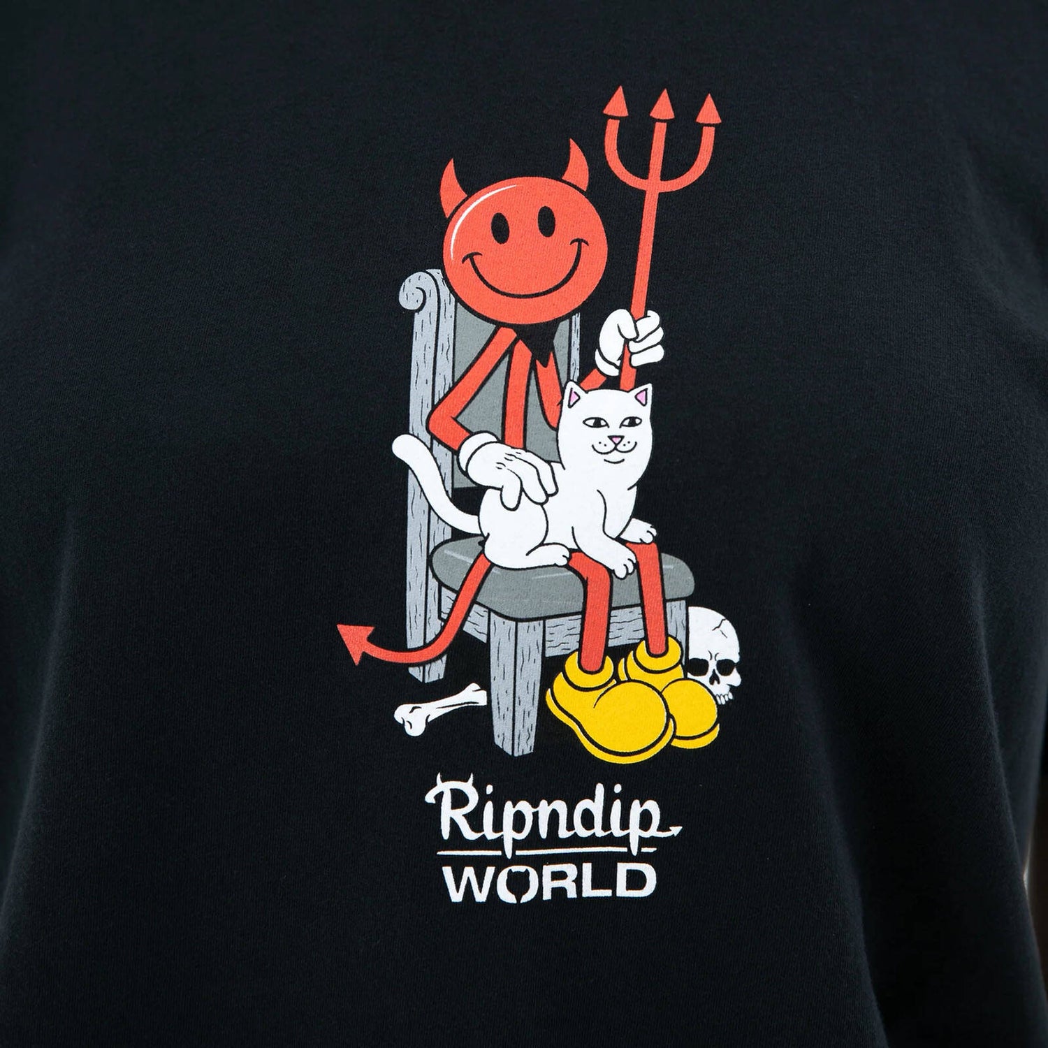 RIPNDIP x World Industries Devilman & Nerm T Shirt - Vintage Black