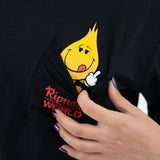 RIPNDIP x World Industries F-U Flameboy Pocket T Shirt - Vintage Black