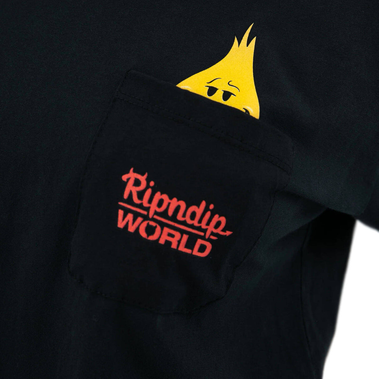 RIPNDIP x World Industries F-U Flameboy Pocket T Shirt - Vintage Black