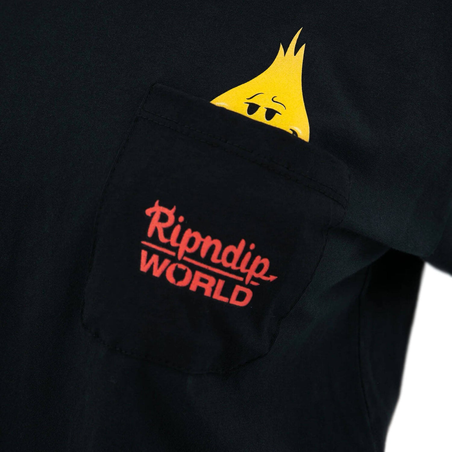 RIPNDIP x World Industries F-U Flameboy Pocket T Shirt - Vintage Black