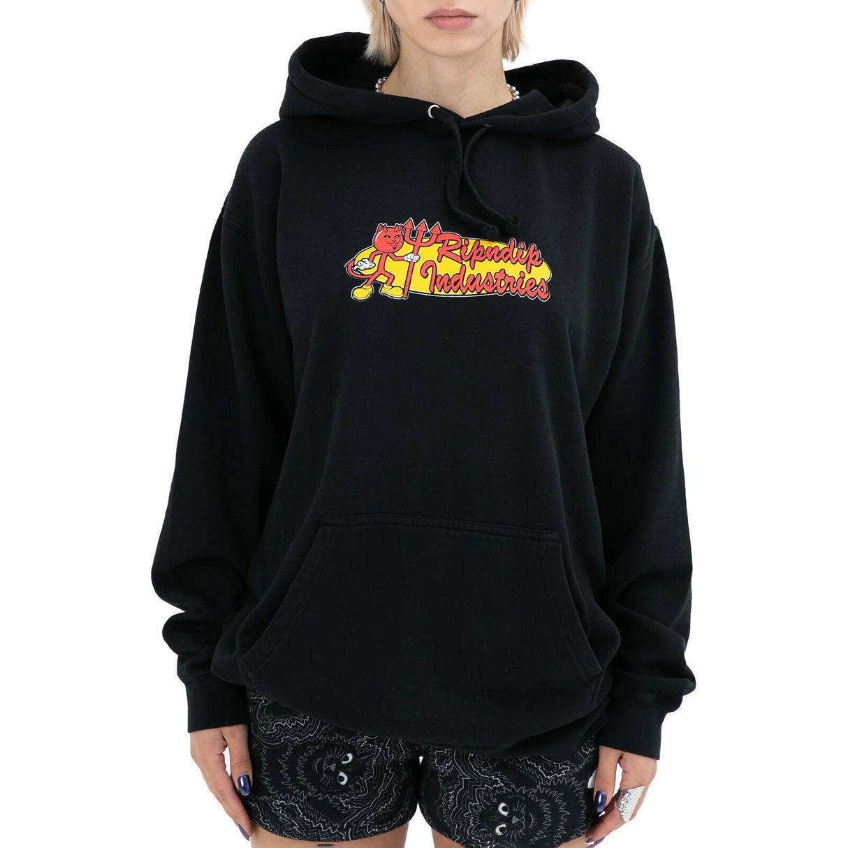 RIPNDIP x World Industries Hoodie - Vintage Black