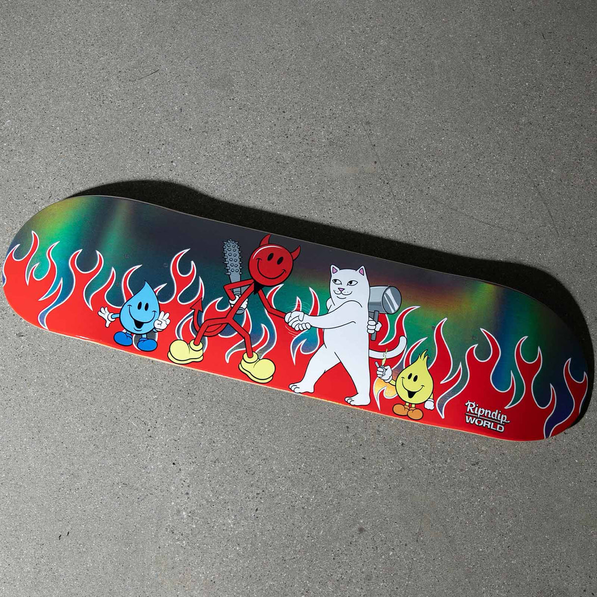 RIPNDIP x World Industries Nerm VS Devilman Skateboard Deck - 8.25"