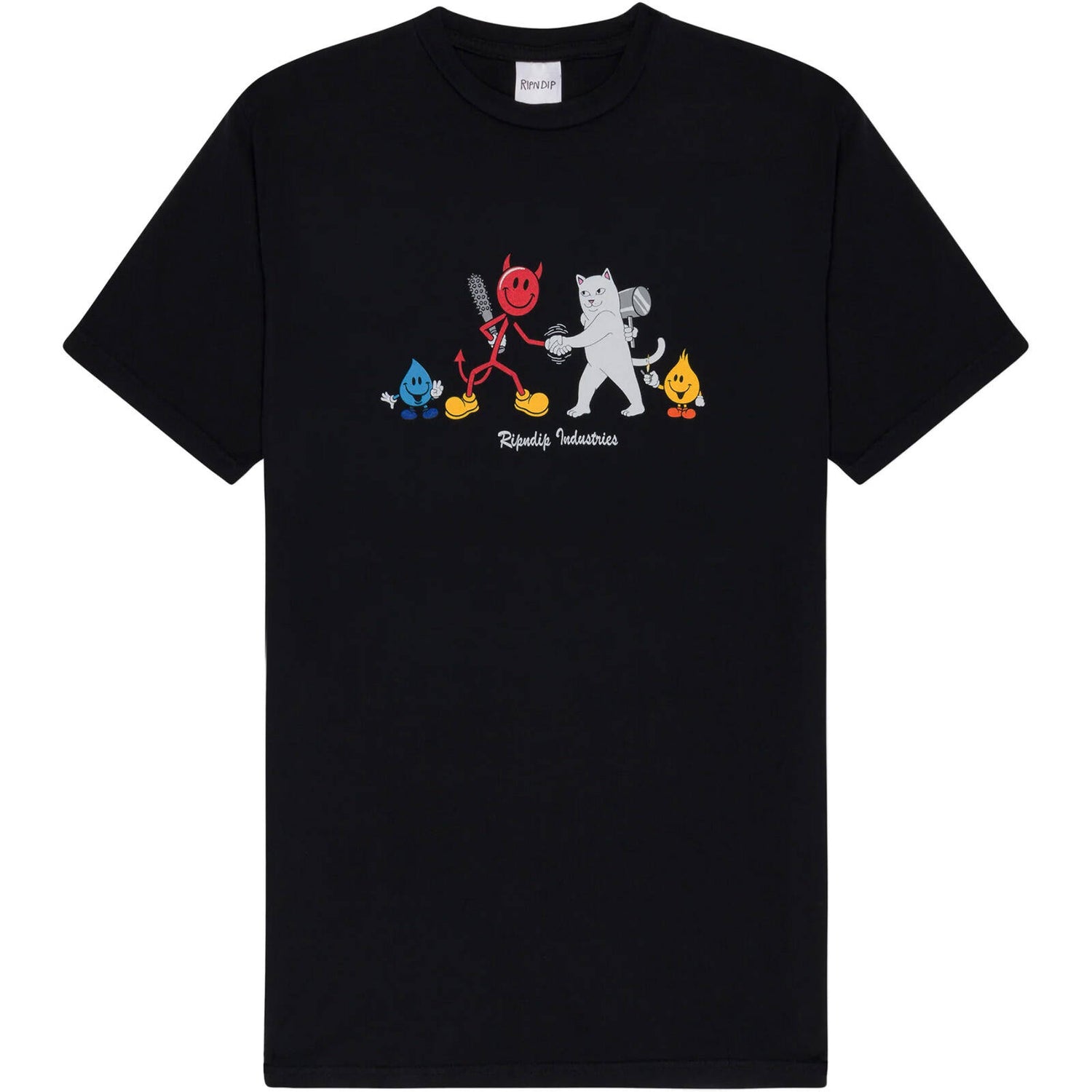 RIPNDIP x World Industries Nerm VS Devilman T Shirt - Vintage Black