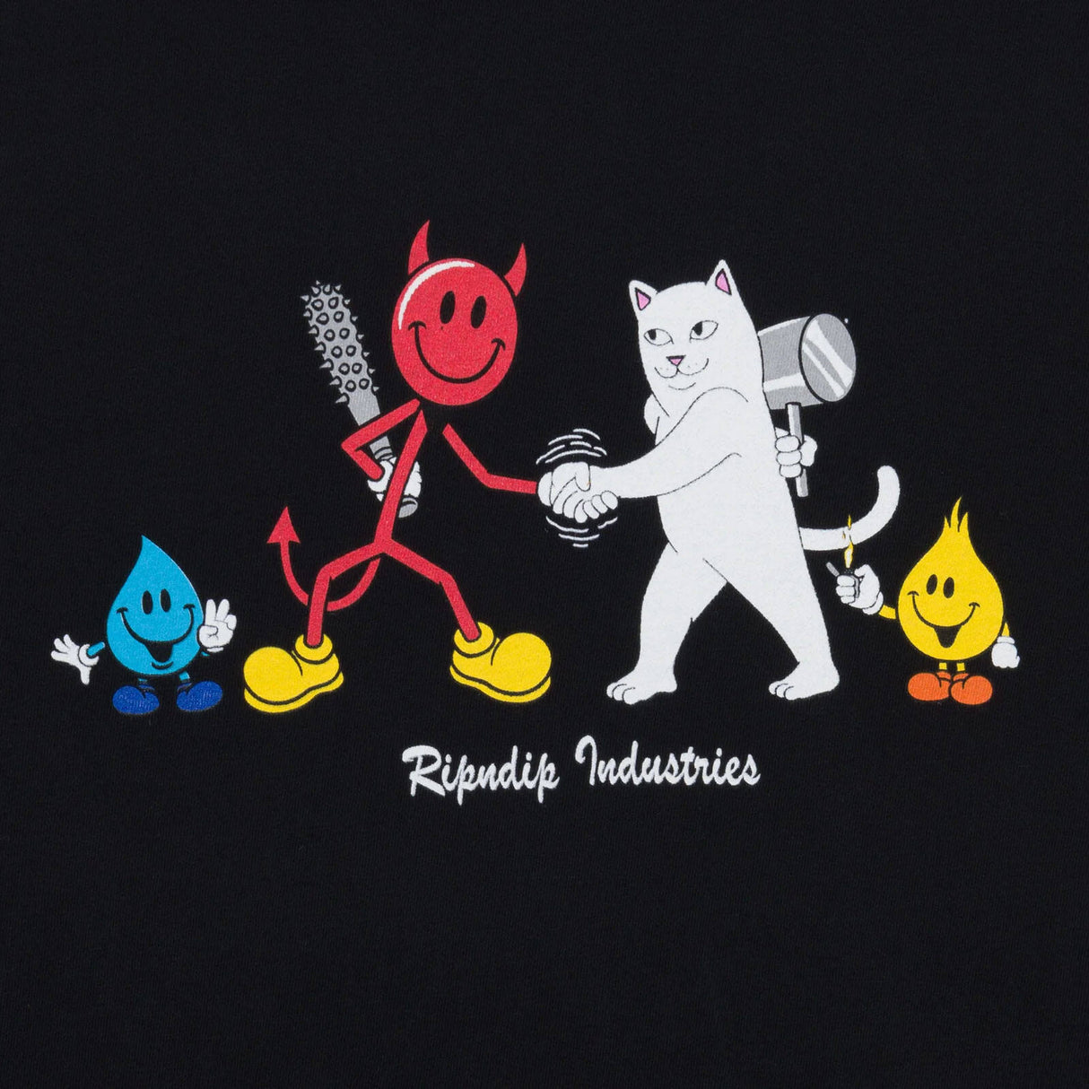 RIPNDIP x World Industries Nerm VS Devilman T Shirt - Vintage Black