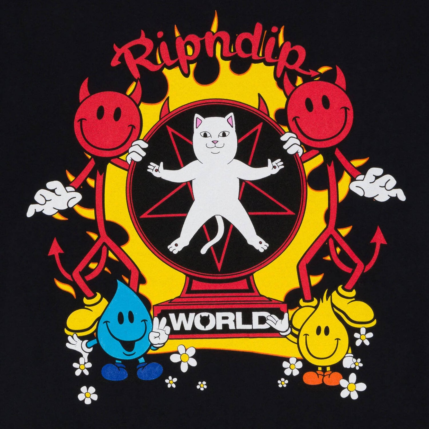RIPNDIP x World Industries World T Shirt - Vintage Black