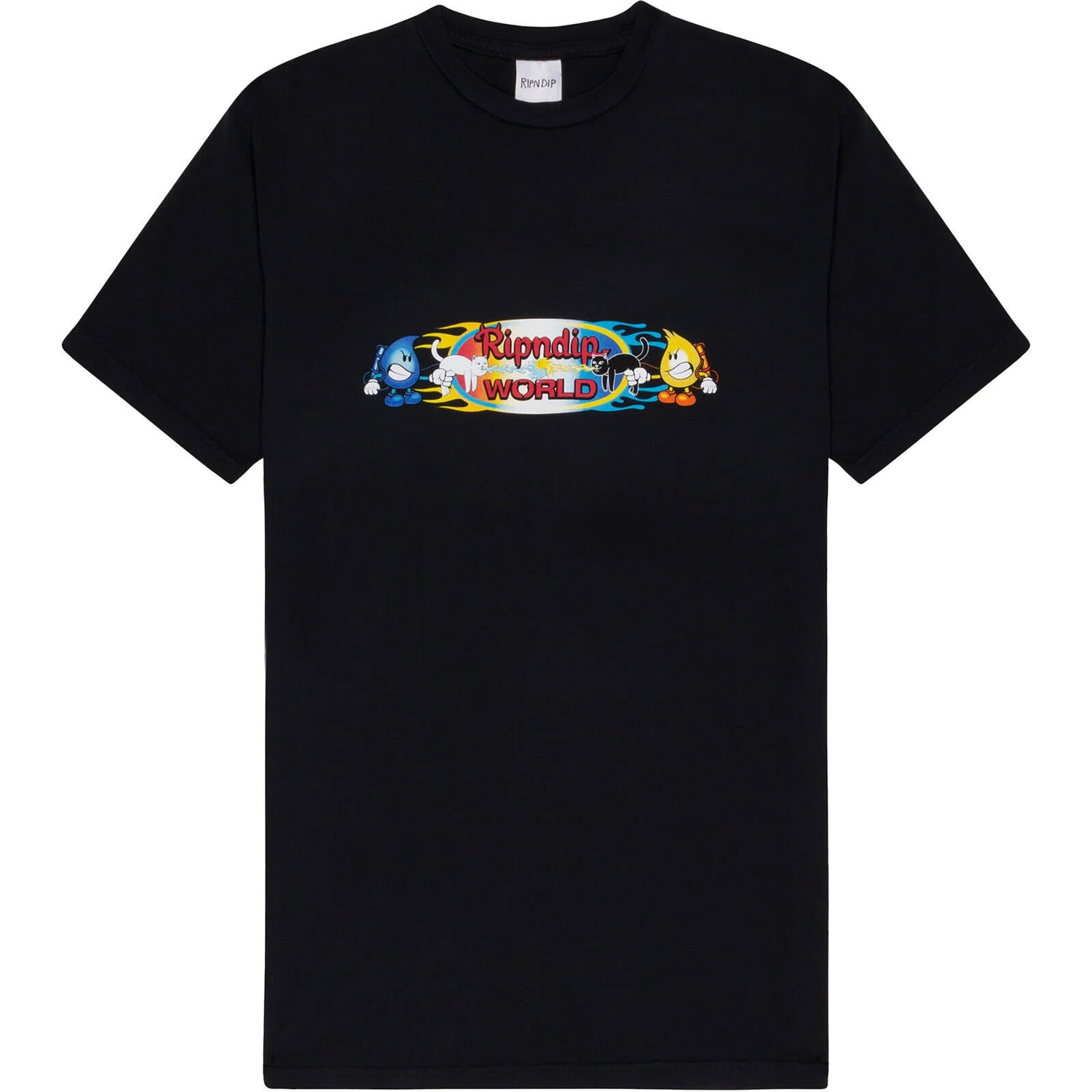 RIPNDIP x World Industries Water Nerm & Flame Jerm T Shirt - Vintage Black