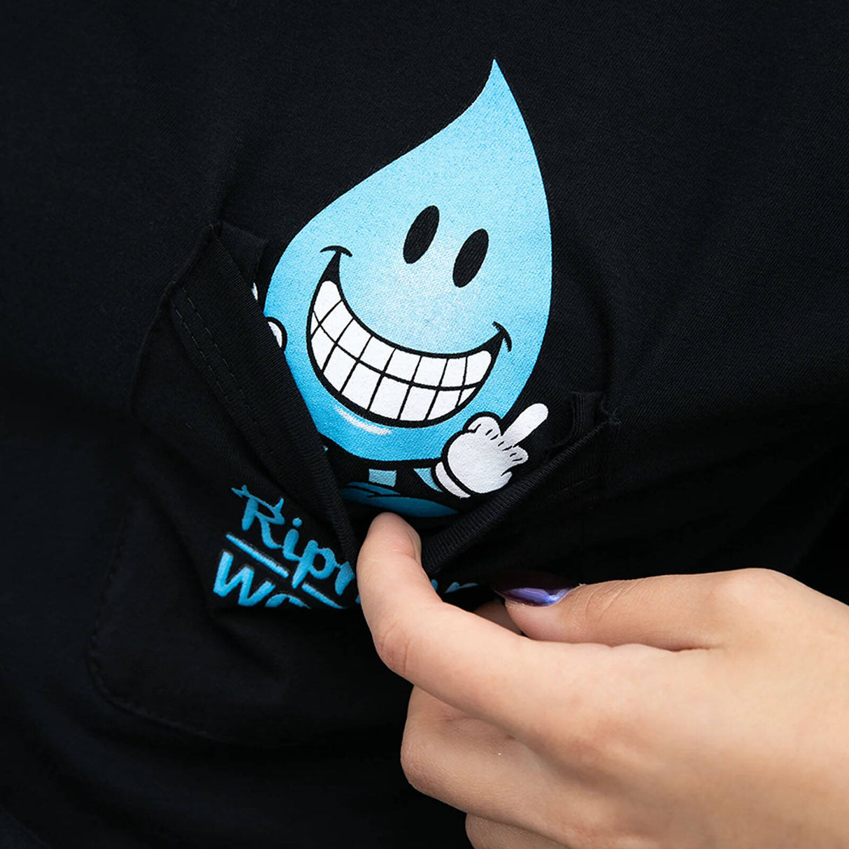 RIPNDIP x World Industries F-U Wet Willy Pocket T Shirt - Vintage Black