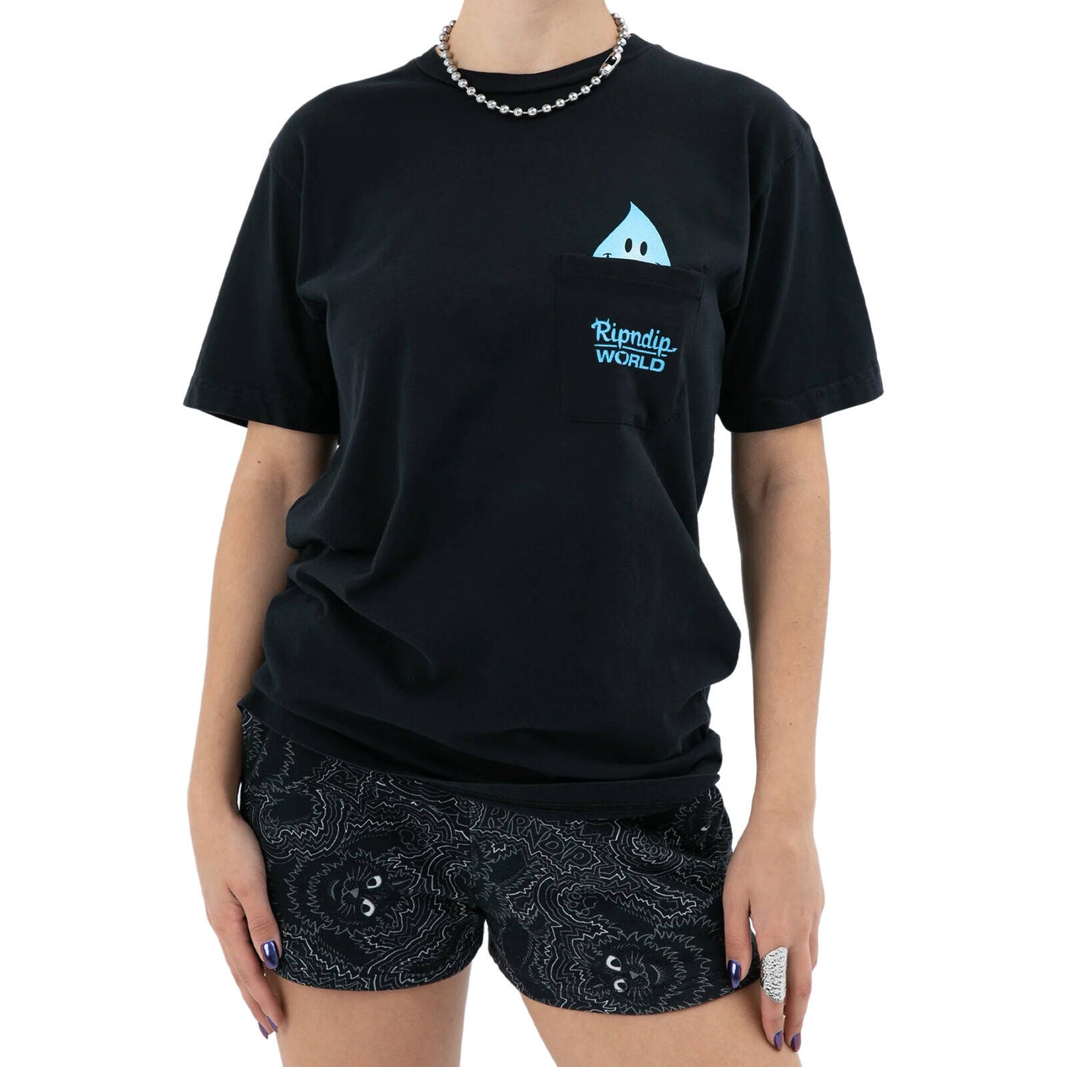 RIPNDIP x World Industries F-U Wet Willy Pocket T Shirt - Vintage Black