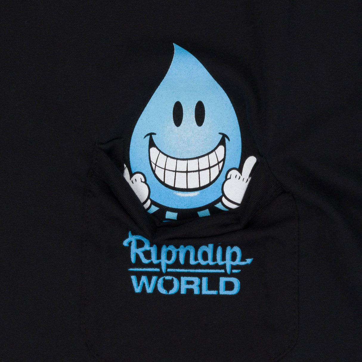 RIPNDIP x World Industries F-U Wet Willy Pocket T Shirt - Vintage Black