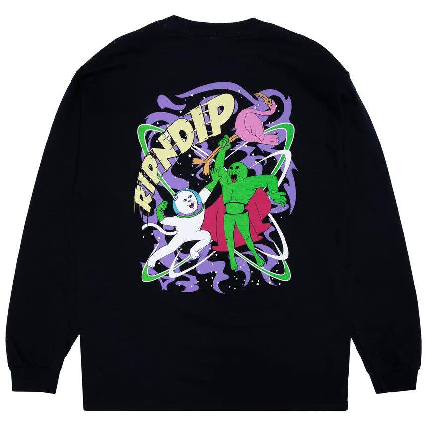 RIPNDIP Astronomical Long Sleeve T Shirt - Black