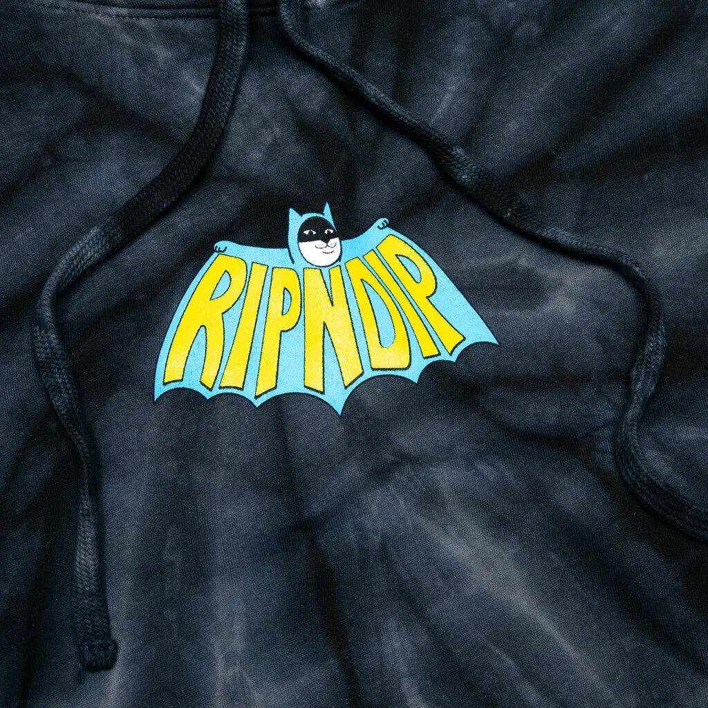 RIPNDIP Catman Hoodie - Black Spiral Tie Dye
