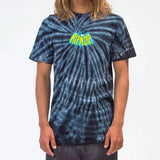 RIPNDIP Catman T Shirt - Black Spiral Tie Dye