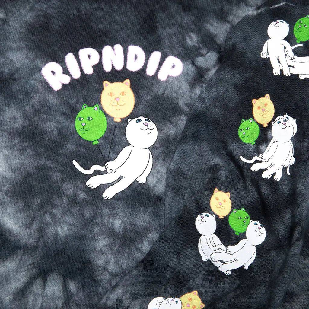 RIPNDIP Drifting Away Long Sleeve T Shirt - Black Lightning Wash