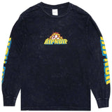 RIPNDIP Nermzilla Long Sleeve T Shirt - Black Mineral Wash