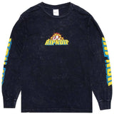 RIPNDIP Nermzilla Long Sleeve T Shirt - Black Mineral Wash MED