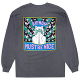 RIPNDIP Overthinking Long Sleeve T Shirt - Charcoal
