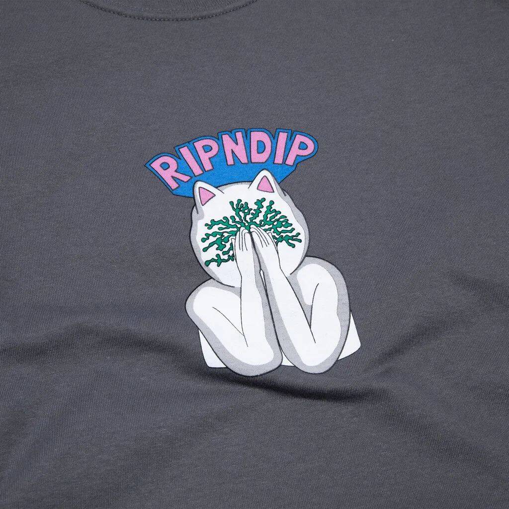 RIPNDIP Overthinking Long Sleeve T Shirt - Charcoal
