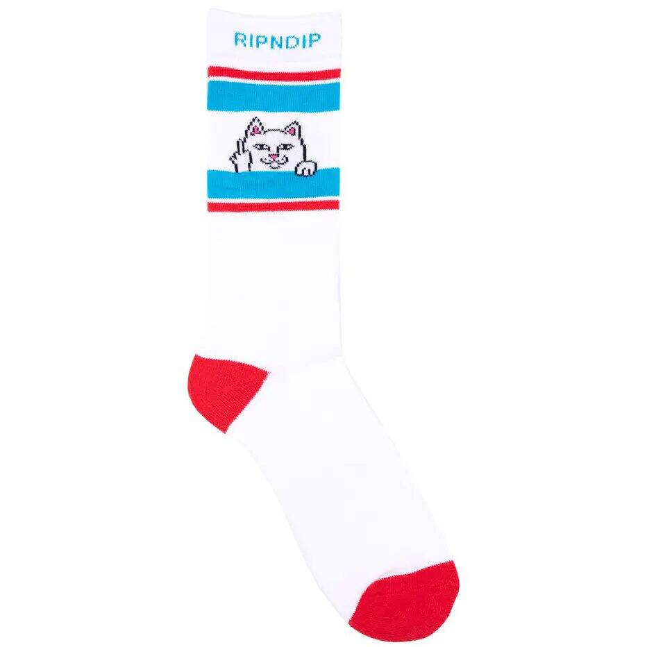 RIPNDIP Peeking Nermal Socks - Red/Blue