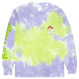 RIPNDIP Sharing is Caring Long Sleeve T Shirt - Neon &amp; Lavender Tie Dye LRG