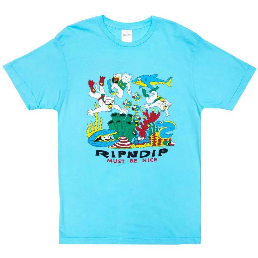RIPNDIP Under The Sea T Shirt - Baby Blue