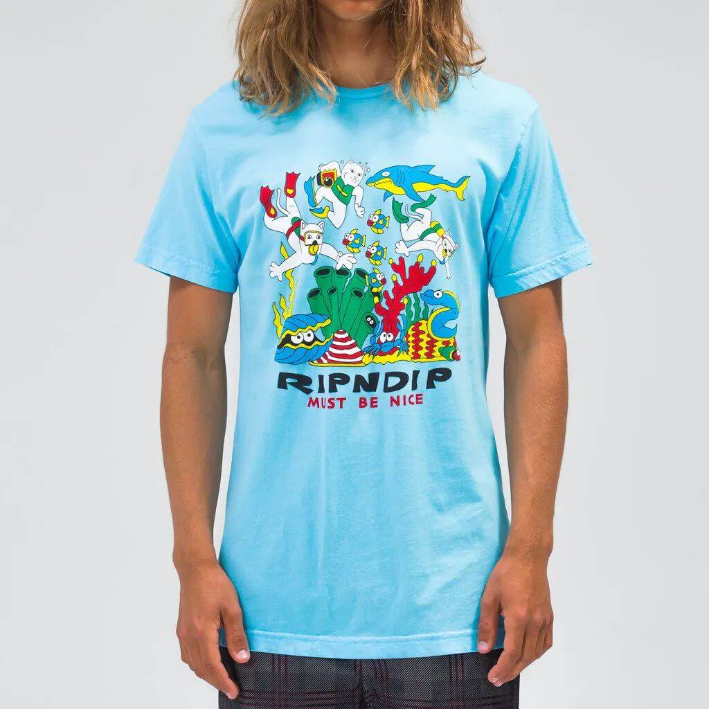 RIPNDIP Under The Sea T Shirt - Baby Blue
