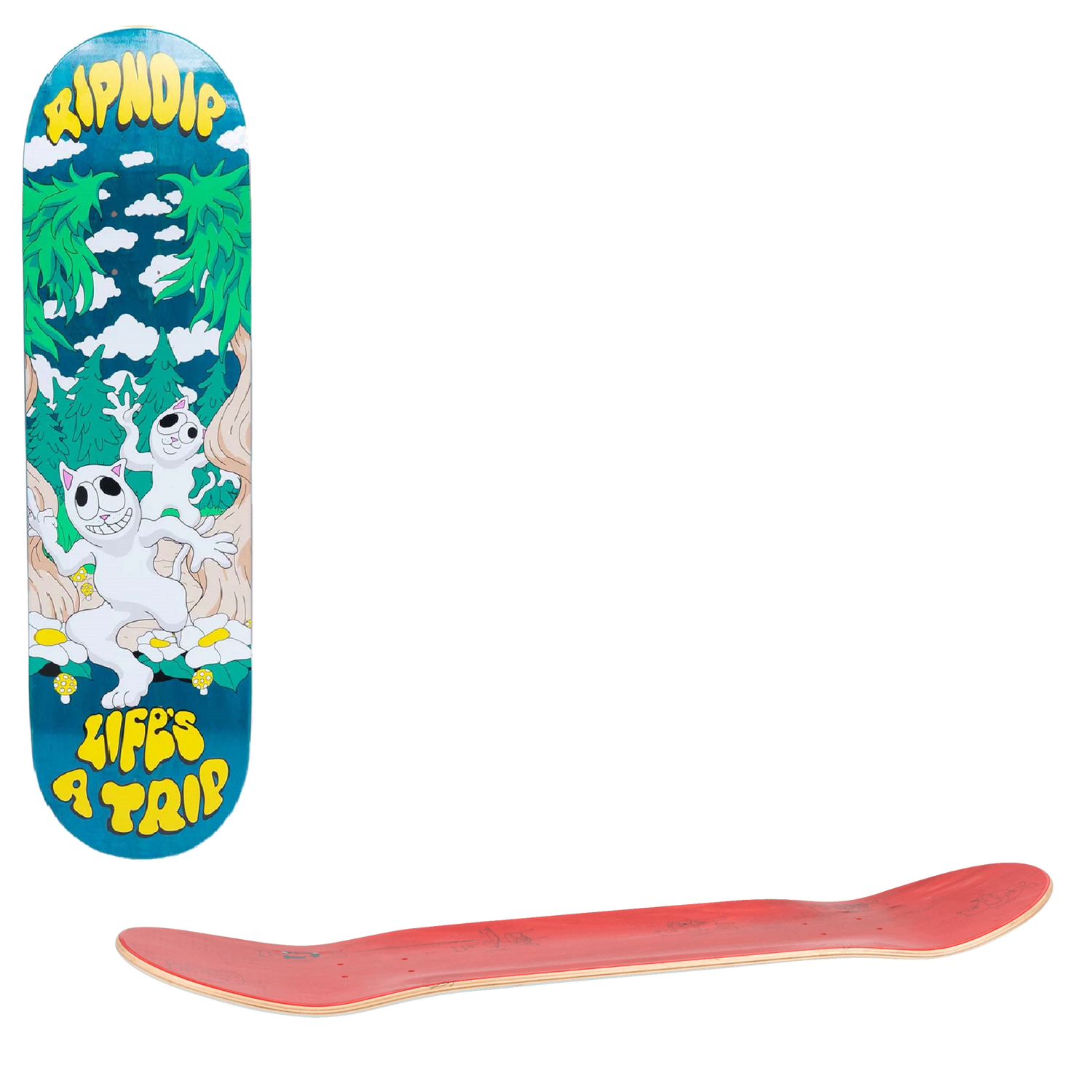 RIPNDIP Lifes A Trip Skateboard Deck - Teal/Blue 8.25"
