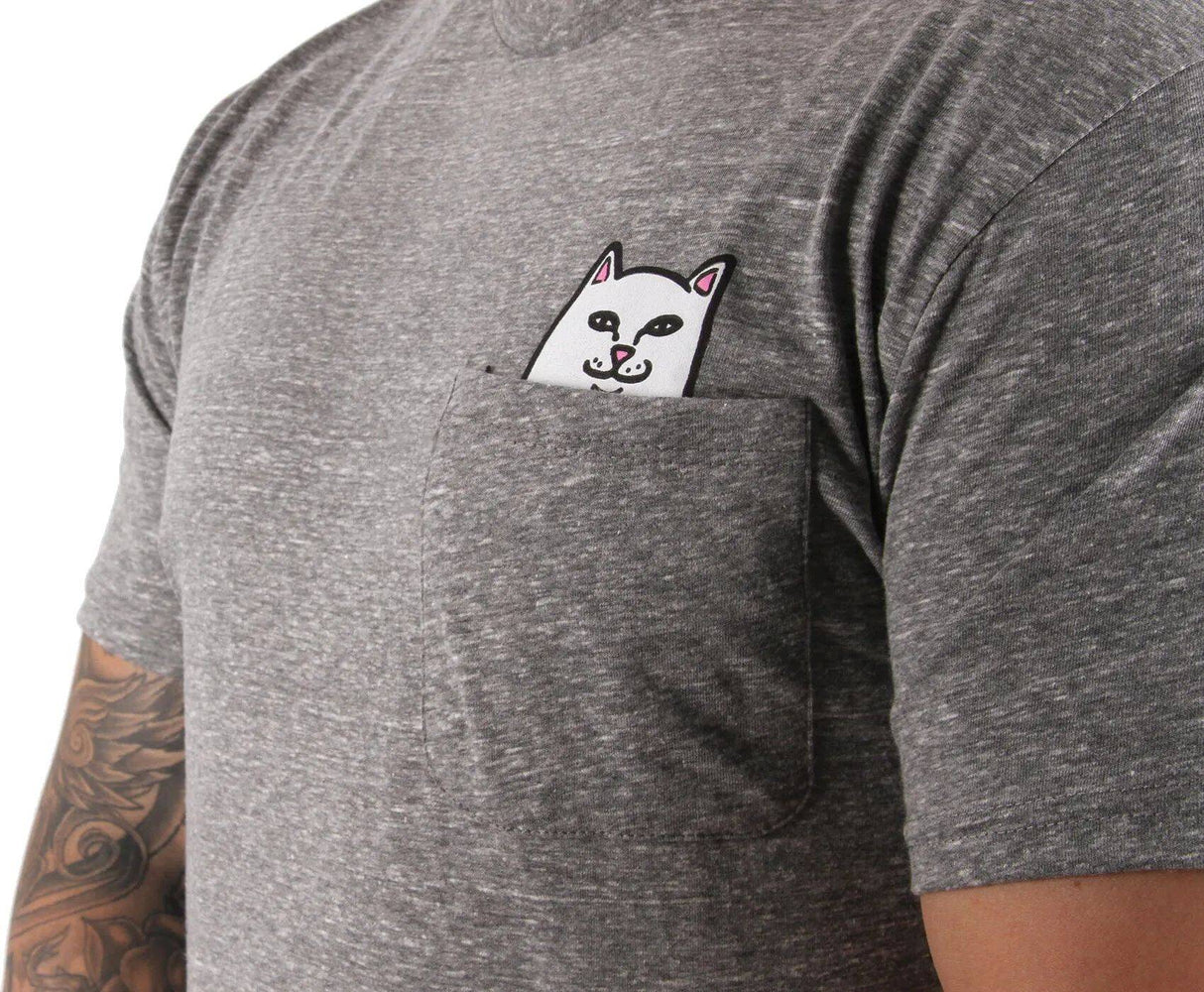 RIPNDIP Lord Nermal Pocket T Shirt - Heather Grey