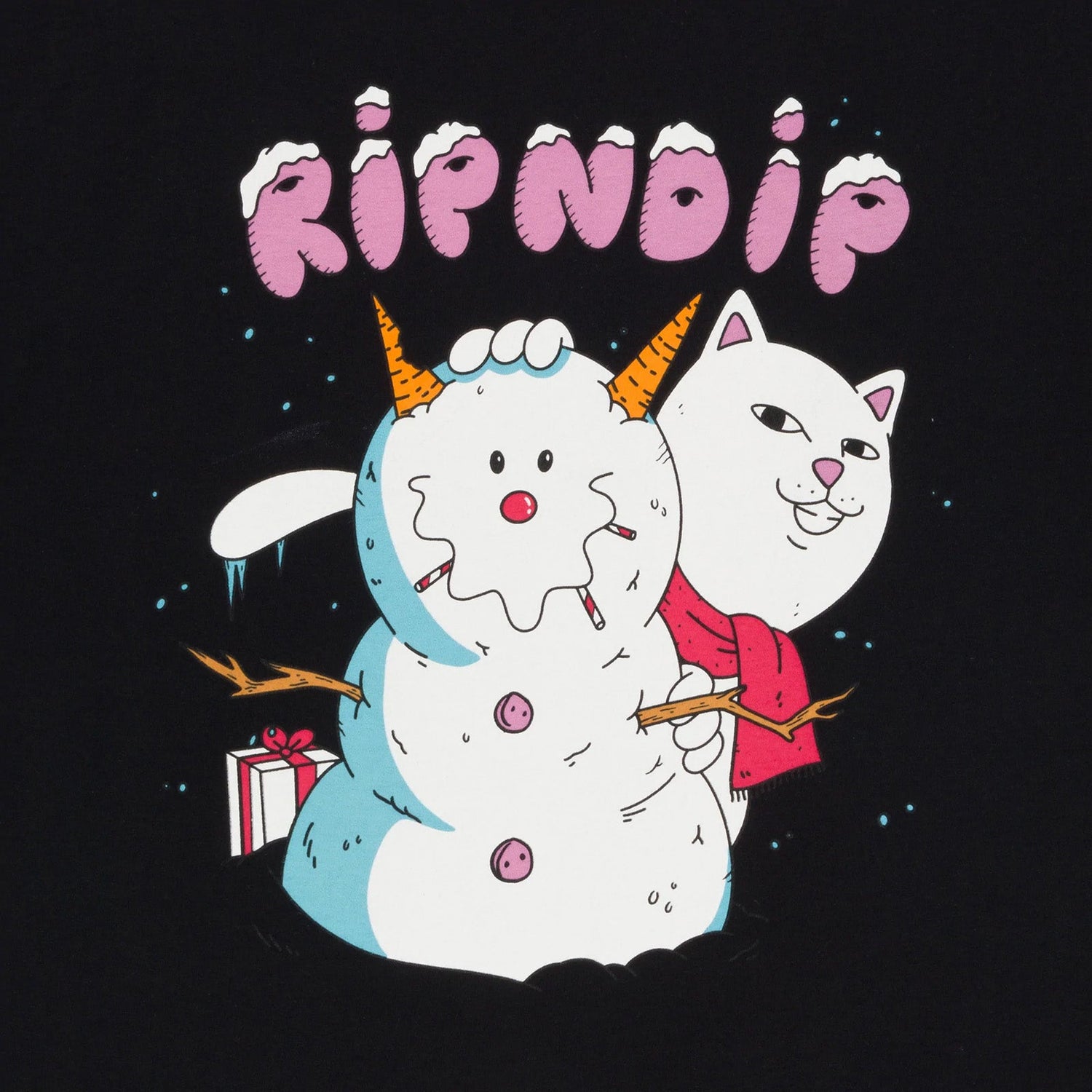 RIPNDIP Frosty The Snownerm T Shirt - Black