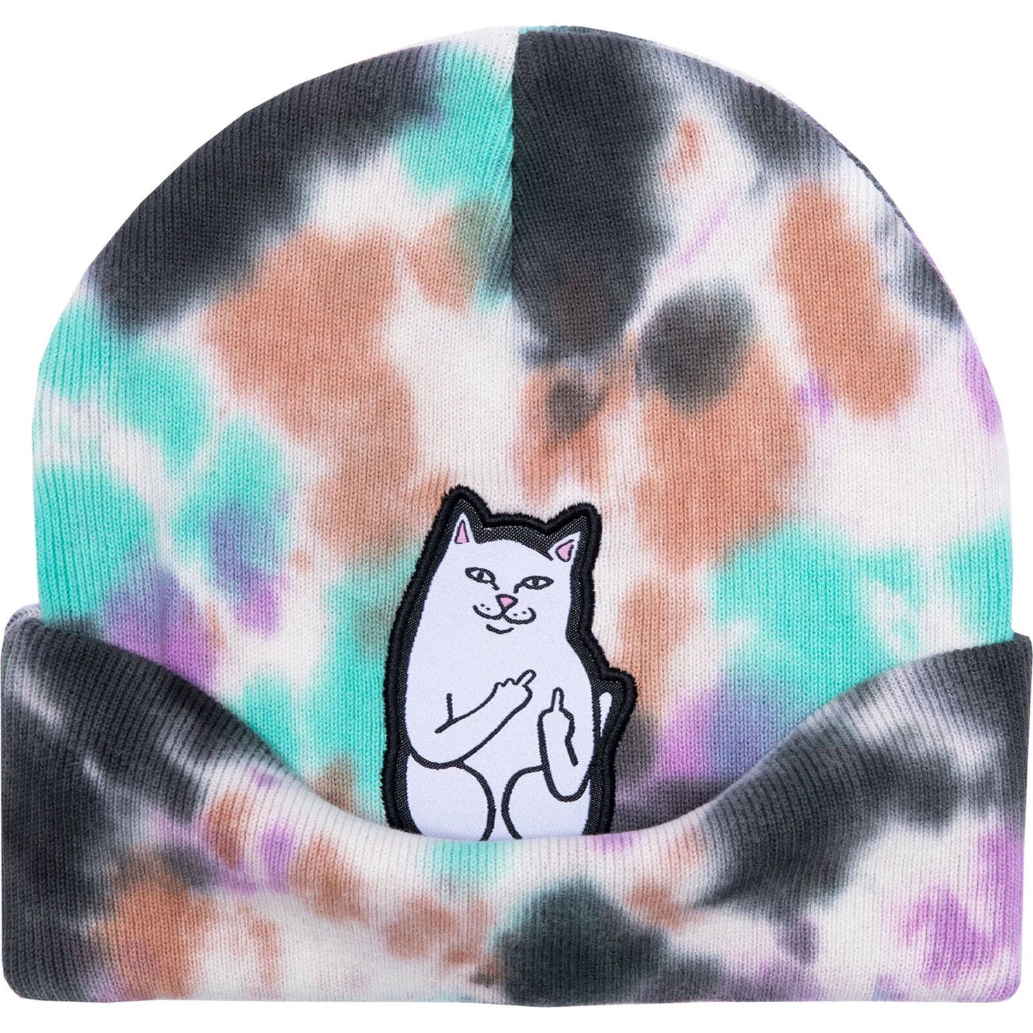 RIPNDIP Lord Nermal Beanie - Black/Mint Tie Dye