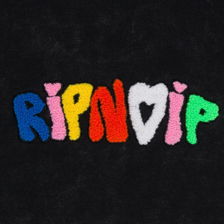 RIPNDIP Taste The Rainbow Hoodie - Black Mineral Wash