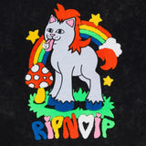 RIPNDIP Taste The Rainbow Hoodie - Black Mineral Wash
