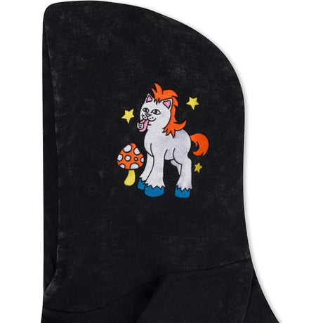 RIPNDIP Taste The Rainbow Hoodie - Black Mineral Wash