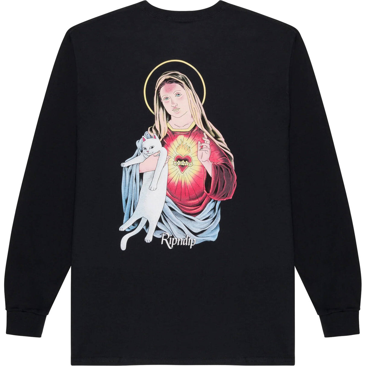 RIPNDIP Mother Mary L/S T Shirt - Black
