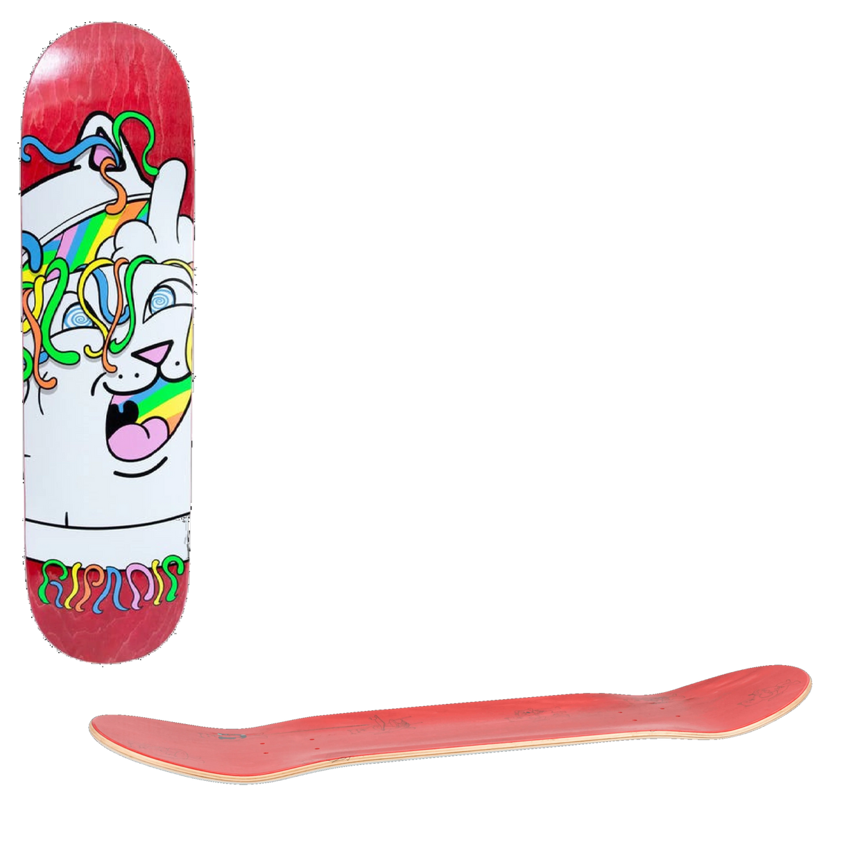 RIPNDIP Acid Playdo Skateboard Deck - Red 8.25''